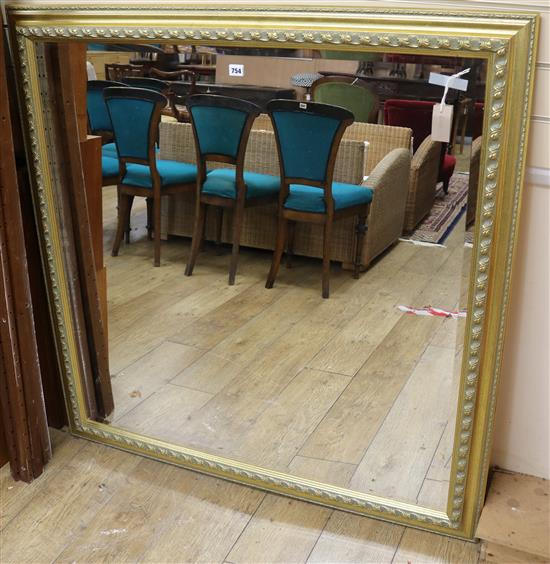 A large square gilt mirror W.122cm